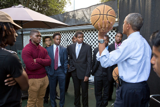 “You think you’ve got game? Let’s go!” Oct. 14, 2014Official White House Photo by Pete Souza